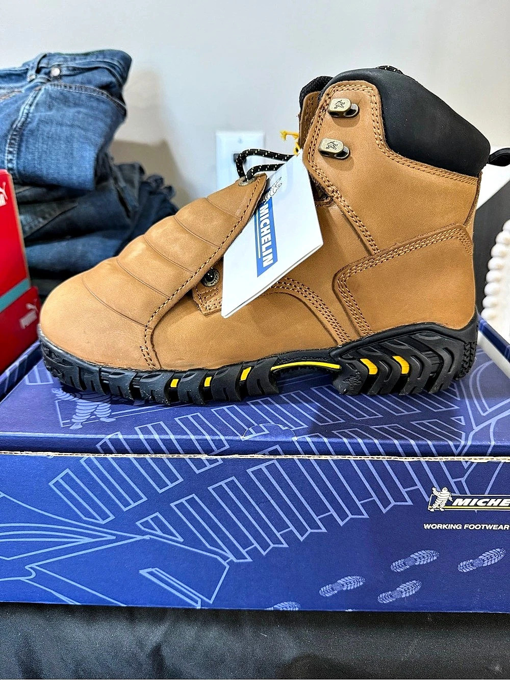 Michelin Sledge Rough Brown Metatarsal Work Boots Brown & Black US 10M